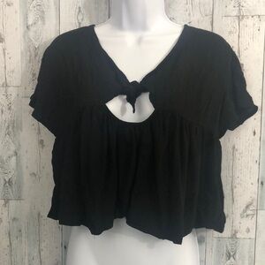Kimchi Blue Tie Front Crop Top Small